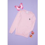 U.S. Polo Assn. Kız Çocuk Pembe Bisiklet Yaka Basic Kazak 50293586-vr041