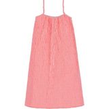 U.S. Polo Assn. Kız Çocuk Pembe Çizgili A-Form Askılı Dokuma Elbise 50306579-VR167 - 13 - 14 Yaş - Koyu Pembe