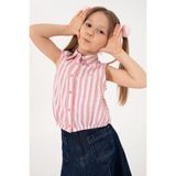 U.S. Polo Assn. Kız Çocuk Pembe Çizgili Kolsuz Gömlek 50306618-VR041 - 8 - 9 Yaş