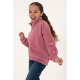 U.S. Polo Assn. Kız Çocuk Pembe Fermuarlı Polar Sweatshirt 50318001-VR167 - Koyu Pembe - 5 - 6 Yaş