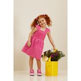 U.S. Polo Assn. Kız Çocuk Pembe Kolsuz Dokuma Elbise 50262764-VR041 - 13 - 14 Yaş - Pembe-01