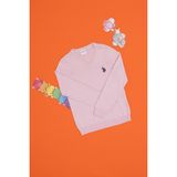 U.S. Polo Assn. Kız Çocuk Pembe V Yaka Basic Kazak 50294198-VR041 - 9 - 10 Yaş - Pembe-01