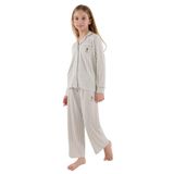 U.S. Polo Assn. Kız Çocuk Pijama Takımı, Yeşil, Çizgili, 6-7 Yaş