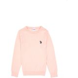 U.S. Polo Assn. Kız Çocuk Pudra Bisiklet Yaka Basic Kazak 50316808-VR042 - 5 - 6 Yaş