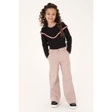 U.S. Polo Assn. Kız Çocuk Pudra Loose Fit Jean Pantolon 50314317-VR042