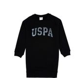 U.S. Polo Assn. Kız Çocuk Siyah Payet Detaylı Bisiklet Yaka Sweat Örme Elbise 50314313-VR046 - 4 - 5 Yaş - Siyah-128