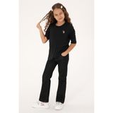 U.S. Polo Assn. Kız Çocuk Siyah Slim Flare Jean Pantolon 50317866-VR046 - Siyah-128 - Dropsuz - 12 - 13 Yaş