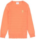 U.S. Polo Assn. Kız Çocuk Somon Basic Bisiklet Yaka Kazak 50288894-VR047 - 7 - 8 Yaş