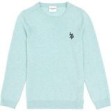 U.S. Polo Assn. Kız Çocuk Su Yeşili Bisiklet Yaka Basic Kazak 50293586-VR253 - Nil Melanj - 5 - 6 Yaş