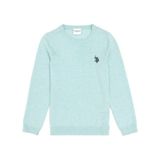 U.S. Polo Assn. Kız Çocuk Su Yeşili Bisiklet Yaka Basic Kazak 50293586-vr253