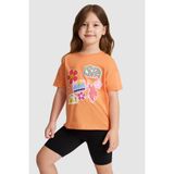 U.S. Polo Assn. Kız Çocuk Turuncu Bisiklet Yaka Tişört 50325648-VR051