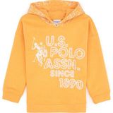 U.S. Polo Assn. Kız Çocuk Turuncu Kapüşonlu Sweatshirt 50311717-VR244 - Mango - 13 - 14 Yaş