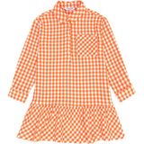 U.S. Polo Assn. Kız Çocuk Turuncu Uzun Kol Dokuma Elbise 50271201-VR181 - Oranj - 13 - 14 Yaş