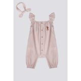 U.S. Polo Assn. Krem Kız Bebek Tulum - 1,5 - 2 Yaş