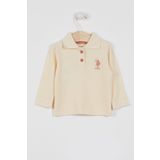 U.S. Polo Assn. Lisanslı Classic Fildişi Bebek Uzun Kol Yakalı Sweatshirt
