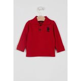 U.S. Polo Assn. Lisanslı Classic Kırmızı Erkek Bebek Uzun Kol Yakalı Sweatshirt