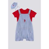 U.S. Polo Assn. Lisanslı Line Mavi Erkek Bebek Eşofman Takımı - 6 - 9 Ay