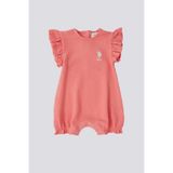 U.S. Polo Assn. Lisanslı Ribbed Pembe Kız Bebek Tulum - 1,5 - 2 Yaş