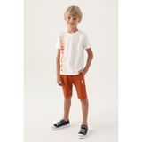U.S. Polo Assn. Lisanslı Written Krem Erkek Çocuk Bermuda Takım - 14 - 15 Yaş