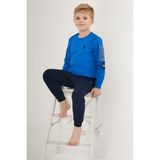 U.s. Polo Assn. Mavi Erkek Çocuk Ikili Pijama Takım - Kobalt - 4 - 5 Yaş