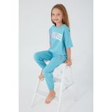 U.s. Polo Assn. Mavi Kız Çocuk Pijama Takımı - 6 - 7 Yaş