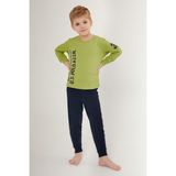 U.S. Polo Assn. Multicolored Yeşil Erkek Çocuk Uzun Kol Pijama Takım - Fıstık Yeşili - 6 - 7 Yaş