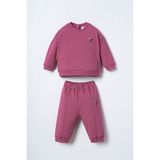 U.s. Polo Assn. Nakışlı Kız Bebek Mor Uzun Kol Pijama Takım USB3245-C-V2 USB3245-C-V2