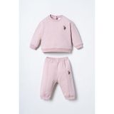 U.s. Polo Assn. Nakışlı Kız Bebek Pembe Uzun Kol Pijama Takım USB3245-C-V3 USB3245-C-V3 - 18 - 24 Ay