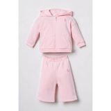 U.s. Polo Assn. Nakışlı Kız Bebek Pembe Uzun Kol Pijama Takım USB3246-C-V2 USB3246-C-V2 - 9 - 12 Ay