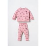 U.s. Polo Assn. Nakışlı Kız Bebek Pembe Uzun Kol Pijama Takım USB3247-C-V1 USB3247-C-V1 - 3 Yaş