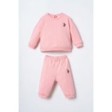 U.s. Polo Assn. Nakışlı Kız Bebek Turuncu Uzun Kol Pijama Takım USB3245-C-V1 USB3245-C-V1 - 18 - 24 Ay