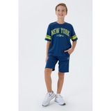 U.S. Polo Assn. New York Erkek Çocuk Bermuda Takım, %100 Pamuk / %100 Cotton - 14 - 15 Yaş - Indigo