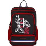 U.S. POLO ASSN. Okul Sırt Çantası Kırmızı Siyah, Tek Ebat, PLCAN24209, Kırmızı Siyah, üniseks-çocuk