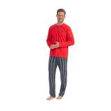 U.S. Polo Assn. Orijinal, Lisanslı Erkek Kırmızı Patlı Pijama Takımı 18843