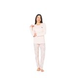 U.S. POLO ASSN. Pamuklu Pijama Takımı, L, LK&20161, Somon, kadın