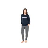 U.S. POLO ASSN. Pamuklu Pijama Takımı, XL, LK&20121, Lacivert, kadın