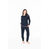 U.S. POLO ASSN. Pamuklu Pijama Takımı, XL, MDM&20118, Lacivert, kadın