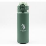 U.S. Polo Assn. Paslanmaz Çelik Termos Matara Pipetli ve Normal Içme Seçenekli Stainless 600 ml - Yeşil