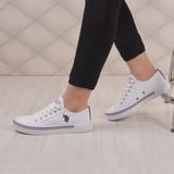 U.S. Polo Assn. Penelope 1fx Beyaz Erkek-Kadın Konvers Ayakkabı Keten Malzeme Düz Taban