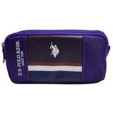 U.S. Polo Assn. PLKLK23096 Standart Çift Gözlü Deri-Süet Mor Kalem Çantası