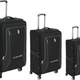 U.S. Polo Assn. PLVLZ24020 Kumaş Valiz 3Lü Set Siyah