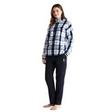 U.S. POLO ASSN. Polar Ekoseli Fermuarlı Kışlık Pijama Takımı, XL, USPOLO-2024-Kış-K16, Lacivert, kadın