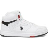 U.S. Polo Assn. Presto Hi Erkek Günlük Uzun Konçlu Sneaker Spor Ayakkabı 101812440 - Beyaz