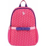 U.S. Polo Assn. Puantiye Desenli Fiyonklu Pembe Okul Çantası PLCAN24293