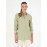 U.s. Polo Assn. Regular Fit Bisiklet Yaka Açık Haki Kadın Gömlek Tujme-T - 36
