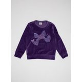 U.s. Polo Assn. Sadife Bisiklet Yaka Standart Kalıp Düz Mor Kız Çocuk Sweatshirt - 3 - 4 Yaş