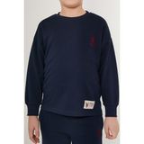 U.S. Polo Assn. Shaded Dotted Lacivert Erkek Çocuk Eşofman Takımı - 6 - 7 Yaş