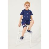 U.s. Polo Assn Shaped Small Writing Lacivert Erkek Çocuk Bermuda Takım - 14 - 15 Yaş
