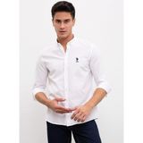 U.S. Polo Assn. Slim Fit Beyaz Erkek Gömlek - XL