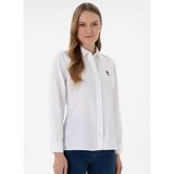 U.s. Polo Assn. Slim Fit Gömlek Yaka Beyaz Kadın Gömlek WOX025Y - 42